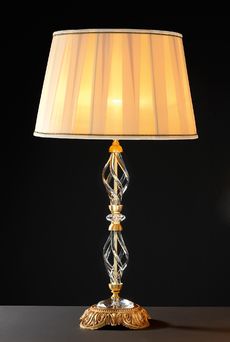 Euroluce Lampadari ALICANTE Satin LG1 / Gold - настольная лампа производства Италии: фото, описание, характеристики, цена, отзывы